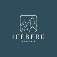 Antarktis kalt Berg Eisberg Logo Design, einfach Vektor Vorlage Symbol Illustration