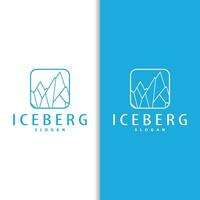 Antarktis kalt Berg Eisberg Logo Design, einfach Vektor Vorlage Symbol Illustration