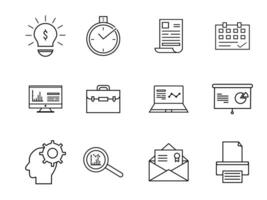 Sammlung moderner Business-Icons vektor