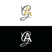 Luxus Brief ag Logo Design Vorlage Initial, Logo Monogramm, Logo Unternehmen und Symbol Geschäft, geeignet zum Ihre Unternehmen vektor