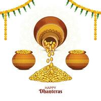 indisch religiös Festival subh Dhanteras Hintergrund vektor