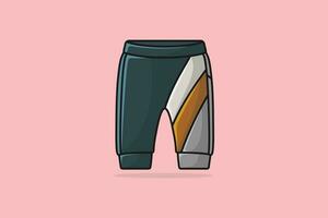 Gym ha på sig orsakssamband kort knicker vektor illustration. sporter och mode objekt ikon begrepp. Pojkar bekväm shorts knicker vektor design med skugga.