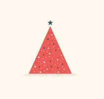 minimal rot Weihnachten Baum Vektor Illustration