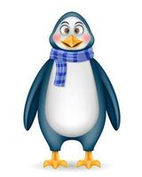 jul pingvin ny år Semester symbol vektor illustration isolerat på vit bakgrund