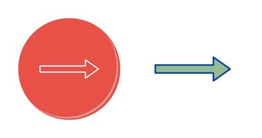 einzigartiges Vektorsymbol mit Pfeil nach rechts vektor