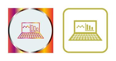 einzigartiges Vektorsymbol für Online-Statistiken vektor