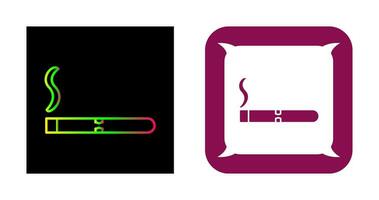 Einzigartiges Vektorsymbol für beleuchtete Zigarren vektor