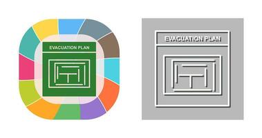 evakuering planen vektor ikon
