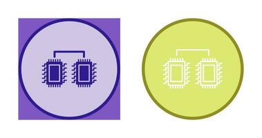 Prozessoren verbundenes Vektorsymbol vektor