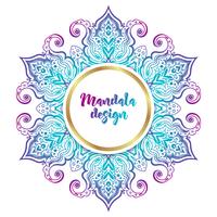 Mandala banner, indisk stil. vektor