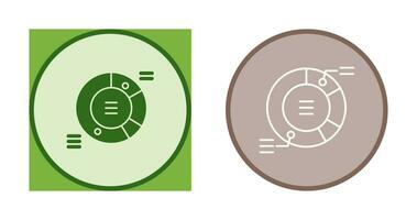 Kreisdiagramm-Vektorsymbol vektor