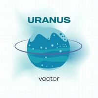 Planet Uranus Vektor Illustration mit Gittergewebe