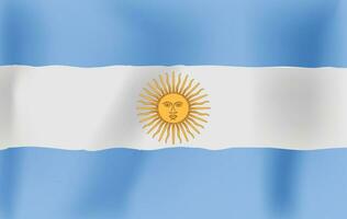 flagga av argentina med central Sol- vektor