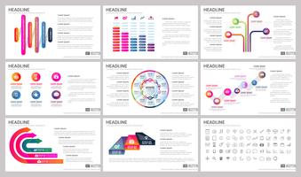 Moderna element av infographics för presentationsmallar för banner vektor