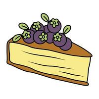 blåbär cheesecake ClipArt vektor