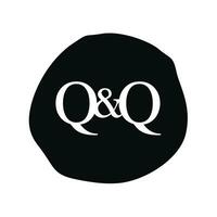 qq första logotyp brev borsta monogram företag vektor