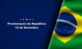 brasilien republik tag hintergrunddesign. vektor