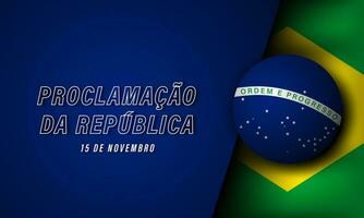 Brasilien republikens dag bakgrundsdesign. vektor