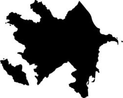 stat gränser av Land azerbajdzjan. azerbajdzjanska gräns. azerbaijan Karta. kort silhuett. baner, affisch mall. oberoende dag. vektor