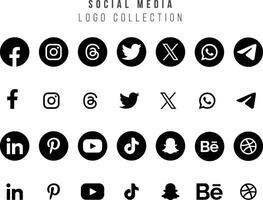 Sozial Medien Vektor Symbol einstellen