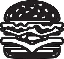 Burger Vektor Silhouette Illustration 8