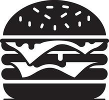 Burger Vektor Silhouette Illustration 9