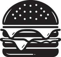 Burger Vektor Silhouette Illustration 17