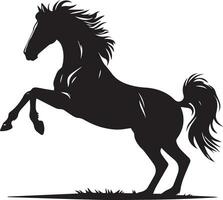 ein Pferd Laufen Vektor Silhouette Illustration 8