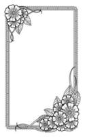 Mehndi-Blume für Henna, Mehndi, Tattoo, Dekoration vektor