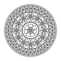 Kreismuster in Form von Mandala mit Blume für Henna, Mehndi. vektor