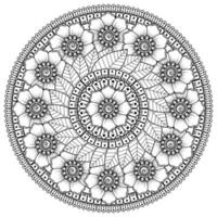 Kreismuster in Form von Mandala mit Blume für Henna, Mehndi vektor