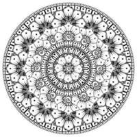 cirkulärt mönster i form av mandala med blomma för henna, mehndi vektor