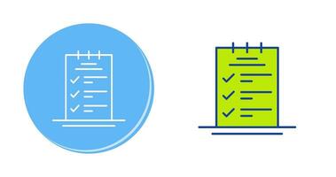Vektorsymbol für Buchungscheckliste vektor