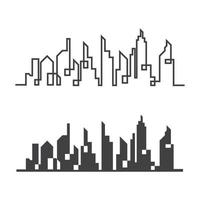 moderne Skyline der Stadt. Stadtsilhouette. Vektor-Illustration in flach vektor