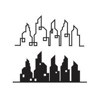 moderne Skyline der Stadt. Stadtsilhouette. Vektor-Illustration in flach vektor