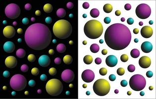Polka Dots nahtloses Muster mit abstrakter Farbe vektor
