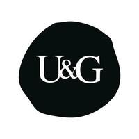 ug Initiale Logo Brief Bürste Monogramm Firma vektor