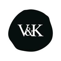 vk Initiale Logo Brief Bürste Monogramm Firma vektor