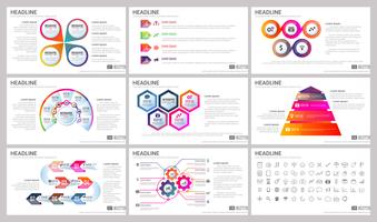 Moderne Elemente von Infografiken für Präsentationsvorlagen für Banner vektor