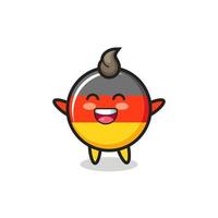 glückliches baby deutschland flagge abzeichen zeichentrickfigur vektor