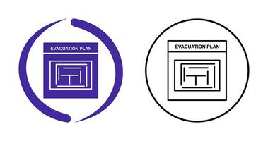 Evakuierungsplan-Vektorsymbol vektor