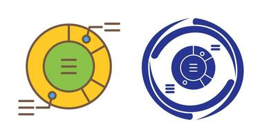 Kreisdiagramm-Vektorsymbol vektor