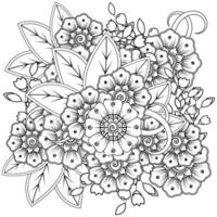 Mehndi Blume dekoratives Ornament im ethnischen orientalischen Stil vektor