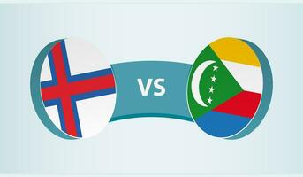 Färöer Inseln gegen Komoren, Mannschaft Sport Wettbewerb Konzept. vektor