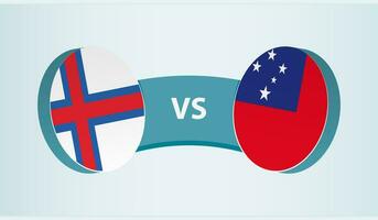 Färöer Inseln gegen Samoa, Mannschaft Sport Wettbewerb Konzept. vektor