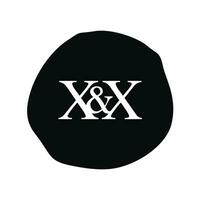 xx Initiale Logo Brief Bürste Monogramm Firma vektor