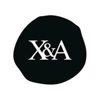 xa Initiale Logo Brief Bürste Monogramm Firma vektor