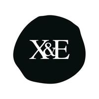 xe Initiale Logo Brief Bürste Monogramm Firma vektor