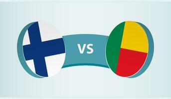 Finnland gegen Benin, Mannschaft Sport Wettbewerb Konzept. vektor