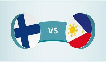 Finnland gegen Philippinen, Mannschaft Sport Wettbewerb Konzept. vektor